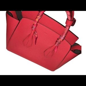 BALLY Red Small Sommet Grained Leather Bag